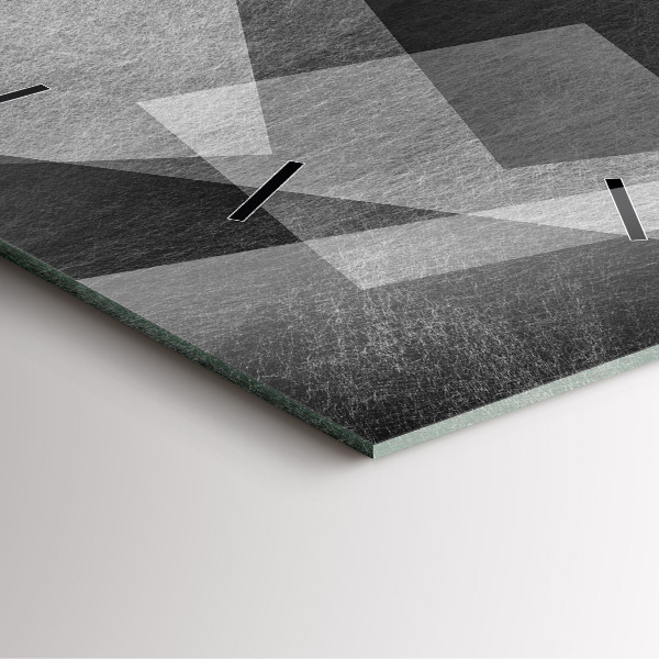 Reloj de pared cuadrado Abstracción geométrica