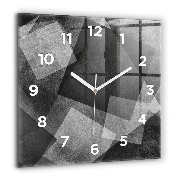 Reloj de pared cuadrado Abstracción geométrica