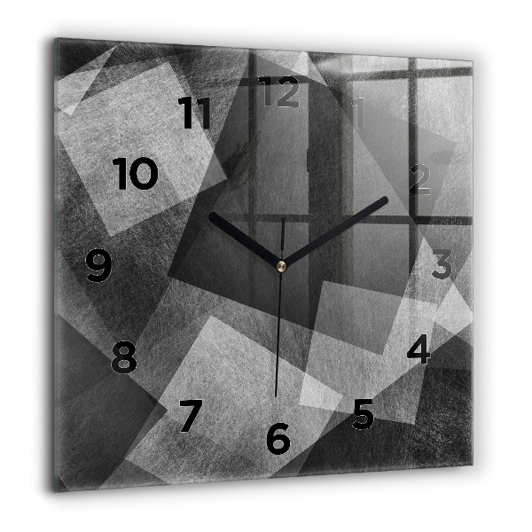 Reloj de pared cuadrado Abstracción geométrica