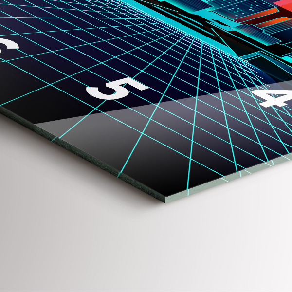 Reloj cuadrado Ciudad del ciberespacio