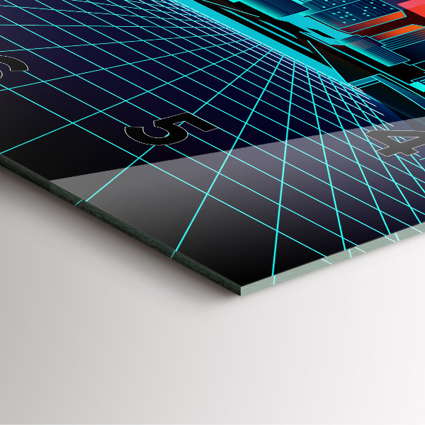 Reloj cuadrado Ciudad del ciberespacio