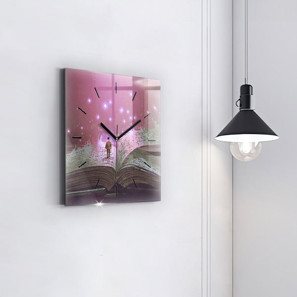 Reloj cuadrado Libro abstracto