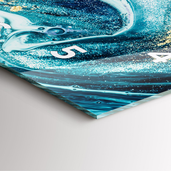 Reloj de pared cuadrado Mármol abstracto