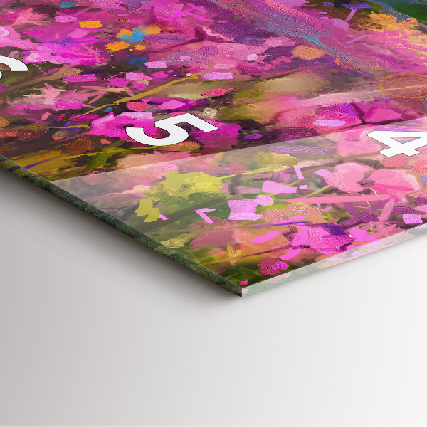 Reloj cuadrado Paisaje de naturaleza y flores