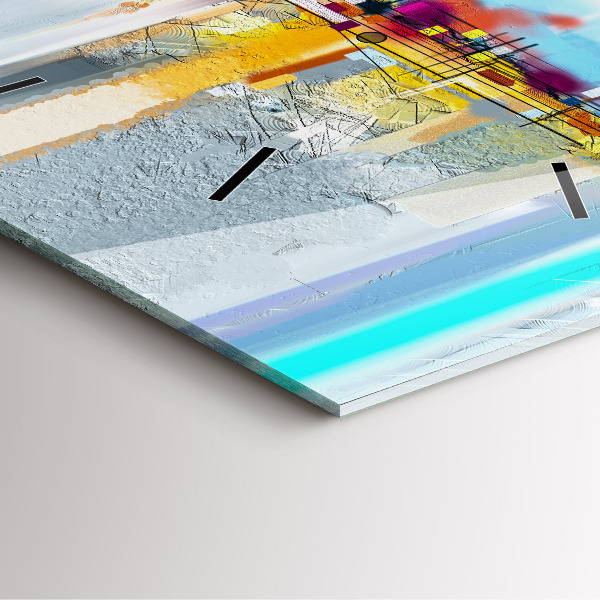 Reloj de pared cuadrado Puente abstracto