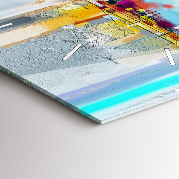 Reloj de pared cuadrado Puente abstracto