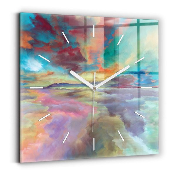Reloj cuadrado Paisaje abstracto