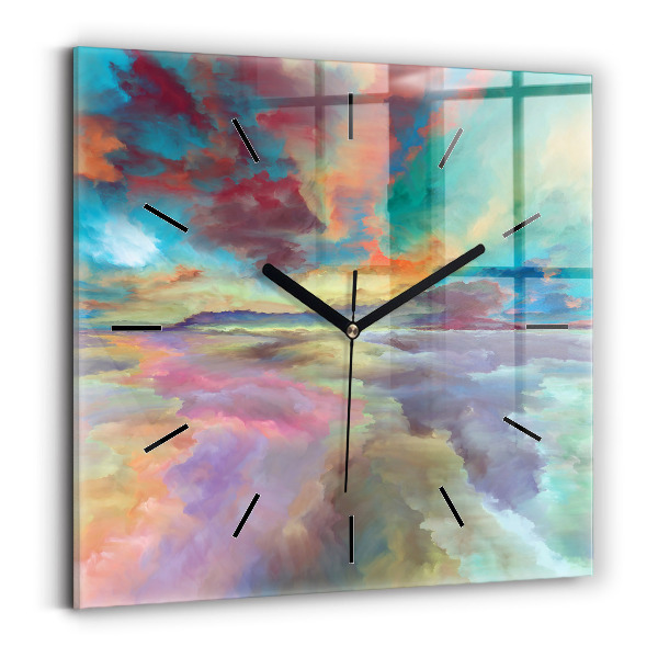 Reloj cuadrado Paisaje abstracto