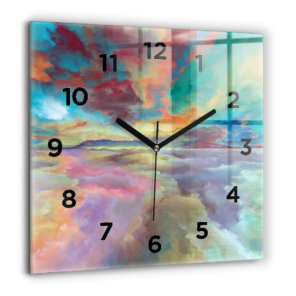 Reloj cuadrado Paisaje abstracto