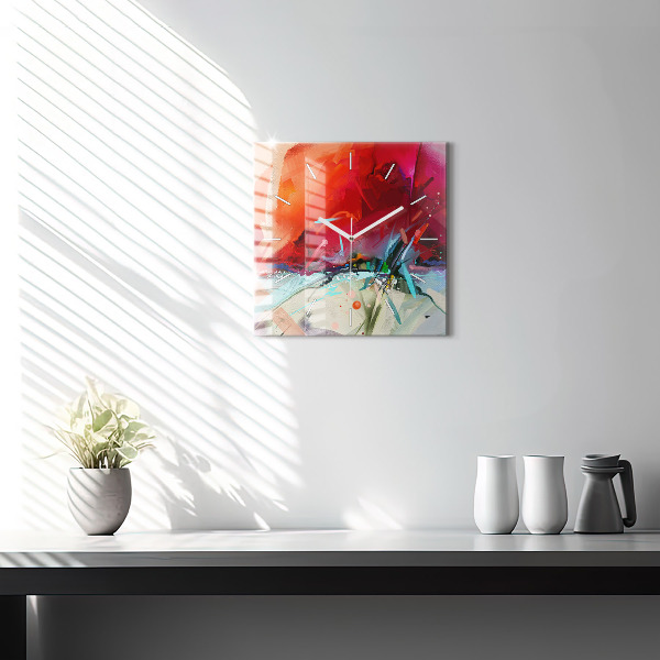 Reloj cuadrado Filas de especias