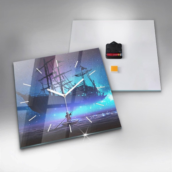 Reloj cuadrado Velero de fantasía