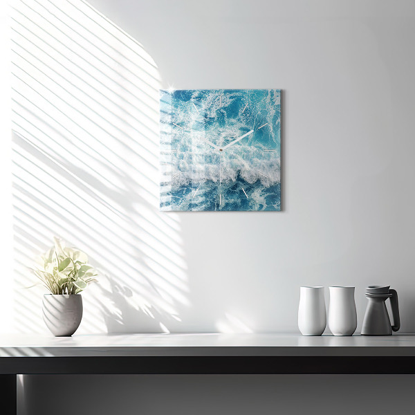 Reloj cuadrado Olas marinas