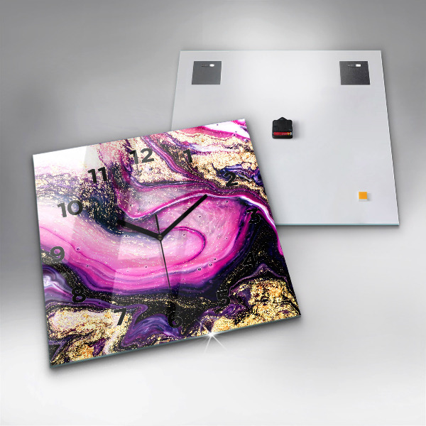 Reloj de pared cuadrado Mármol abstracto