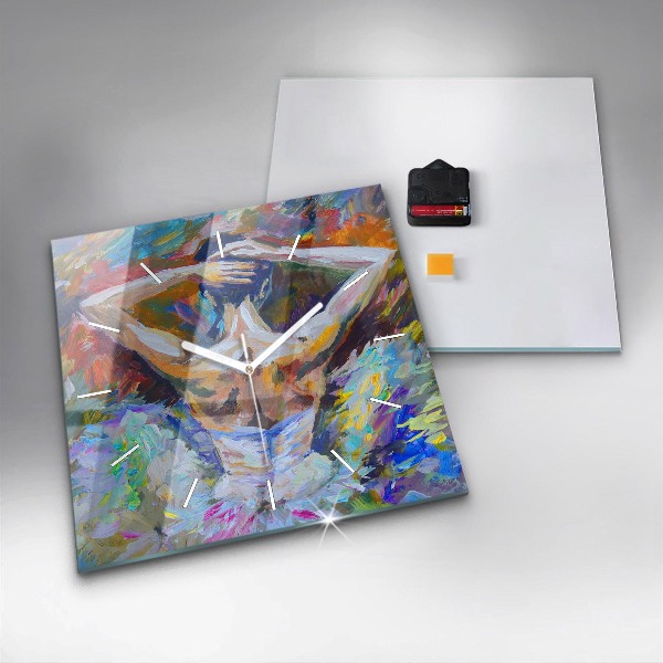 Reloj de pared cuadrado Bailarina pintada