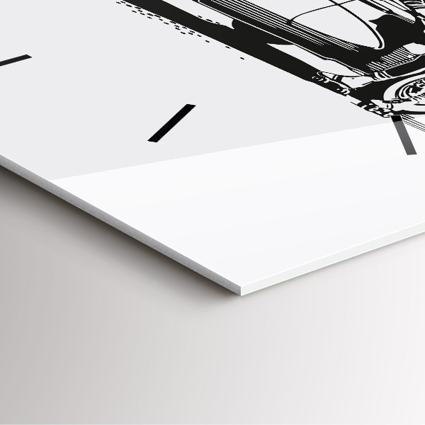 Reloj de pared cuadrado Ilustración retro