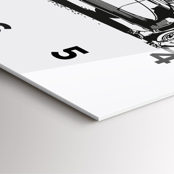 Reloj de pared cuadrado Ilustración retro