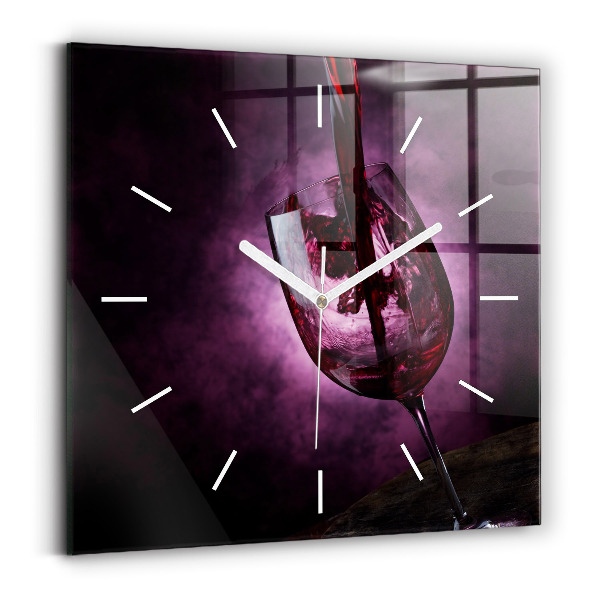 Reloj cuadrado Copa de vino