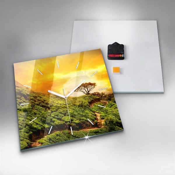 Reloj cuadrado Colina del té