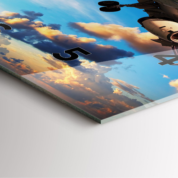 Reloj cuadrado Plano de nubes