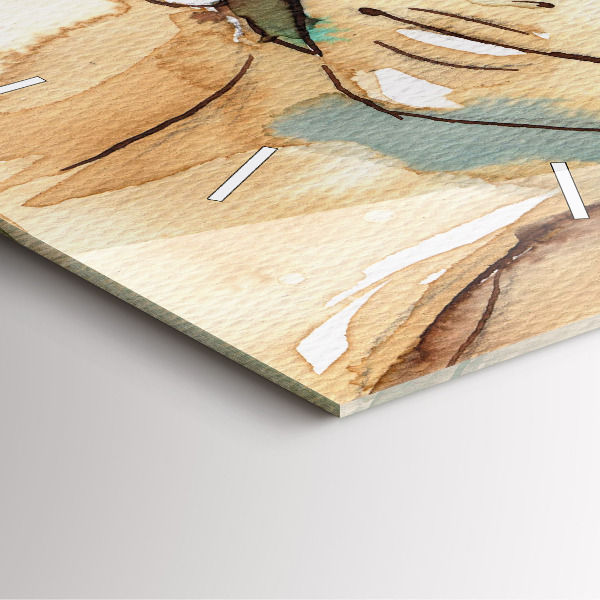 Reloj de pared cuadrado Abstracción Mujer