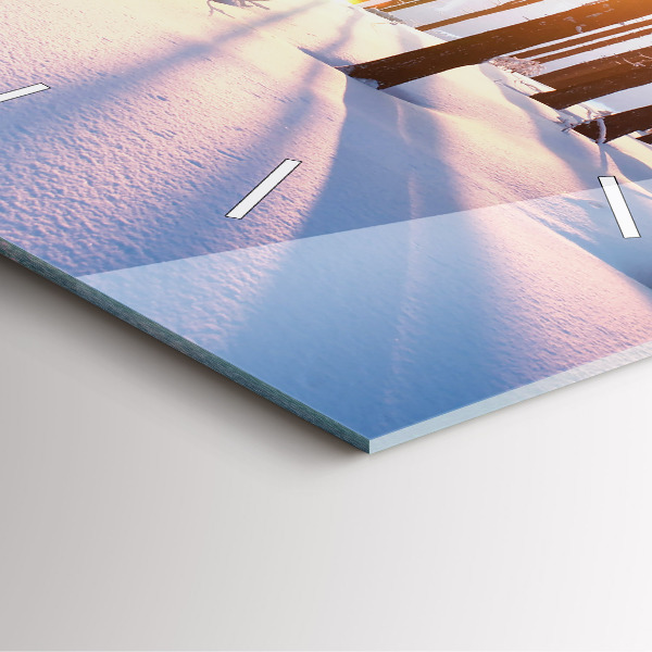 Reloj cuadrado Bosque al atardecer