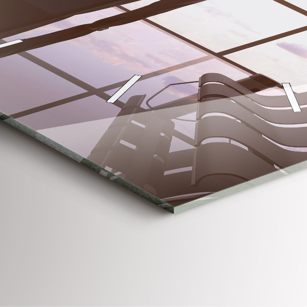 Reloj de pared cuadrado Hombre en el aeropuerto