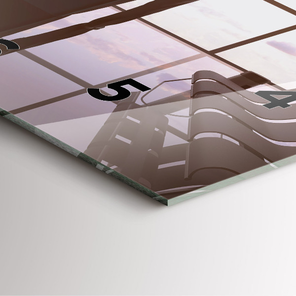 Reloj de pared cuadrado Hombre en el aeropuerto