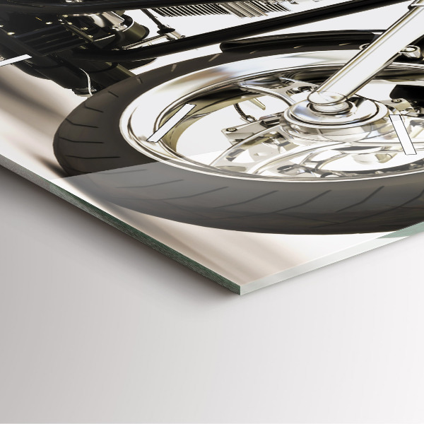 Reloj de pared cuadrado Moto negra