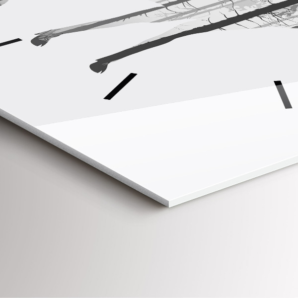 Reloj de pared cuadrado Silueta de un ciervo Bosque