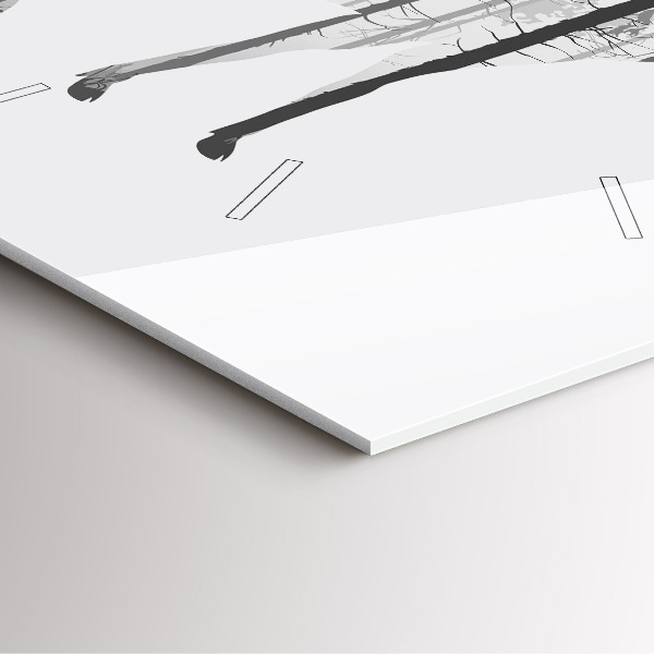 Reloj de pared cuadrado Silueta de un ciervo Bosque