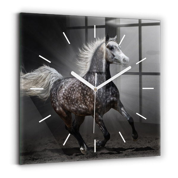 Reloj cuadrado Caballo al galope