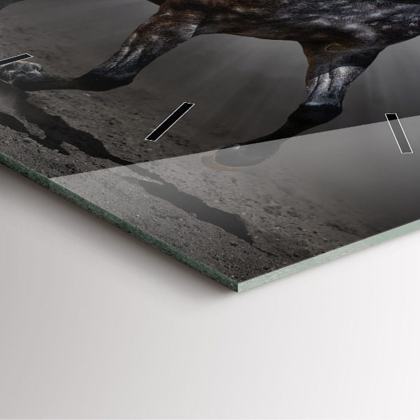 Reloj cuadrado Caballo al galope