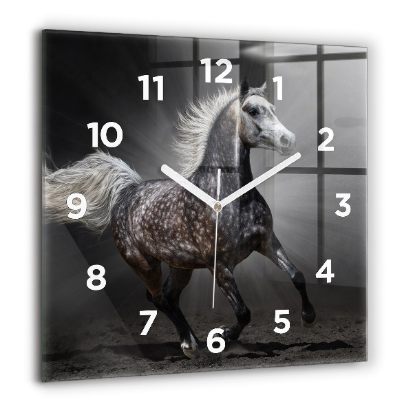 Reloj cuadrado Caballo al galope