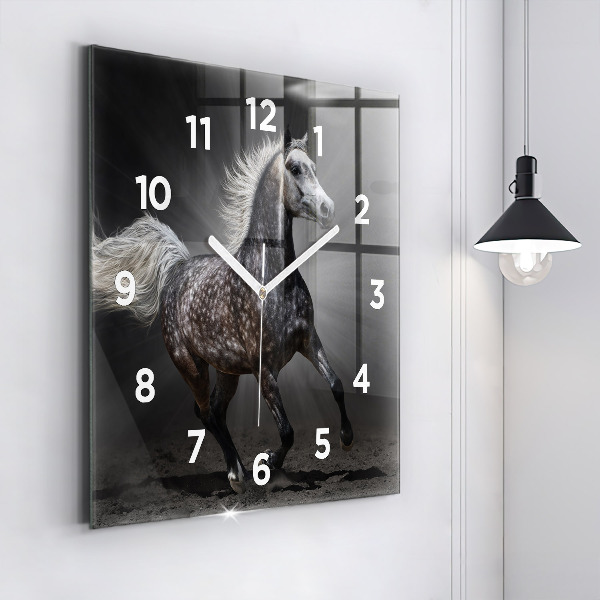 Reloj cuadrado Caballo al galope