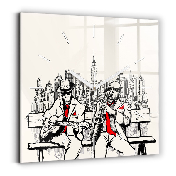 Reloj de pared cuadrado Jazz en Nueva York