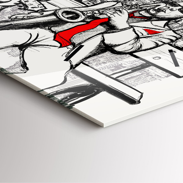 Reloj de pared cuadrado Jazz en Nueva York