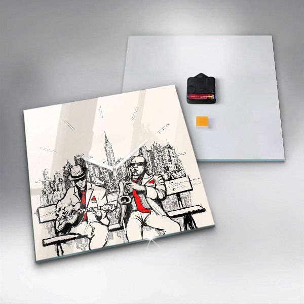 Reloj de pared cuadrado Jazz en Nueva York