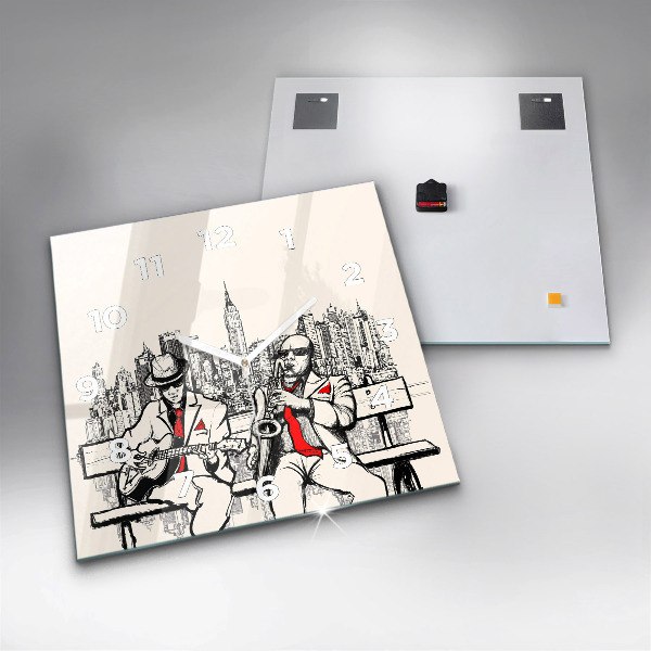 Reloj de pared cuadrado Jazz en Nueva York