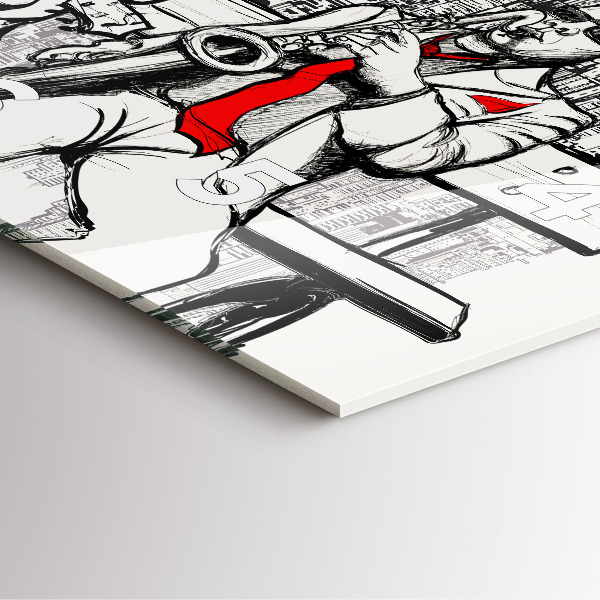 Reloj de pared cuadrado Jazz en Nueva York