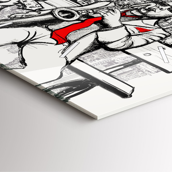 Reloj de pared cuadrado Jazz en Nueva York