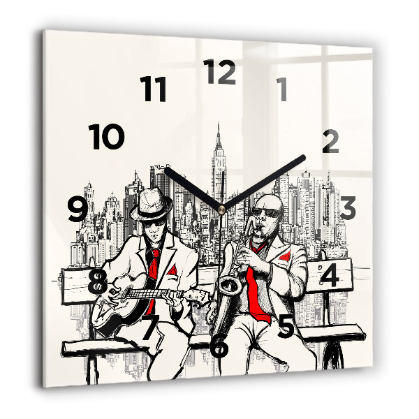 Reloj de pared cuadrado Jazz en Nueva York