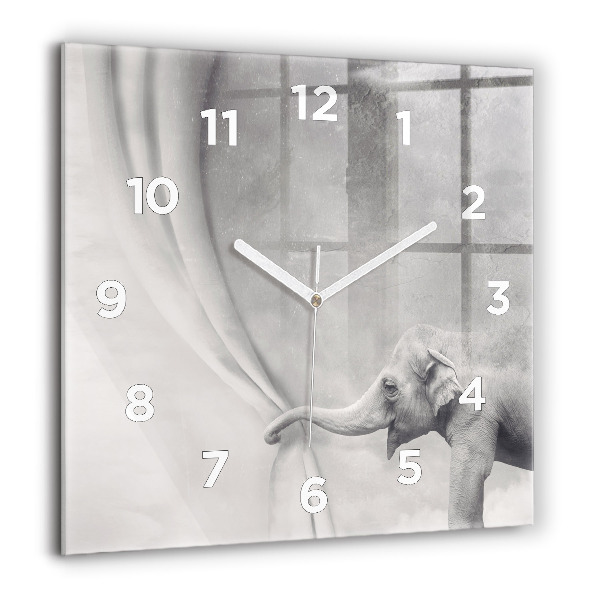 Reloj de pared cuadrado Elefante