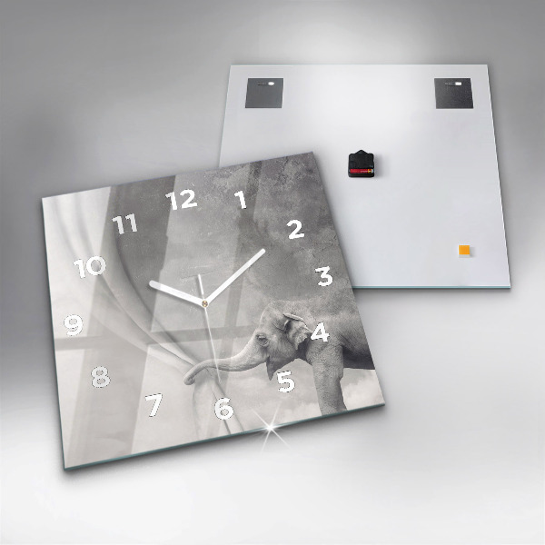 Reloj de pared cuadrado Elefante