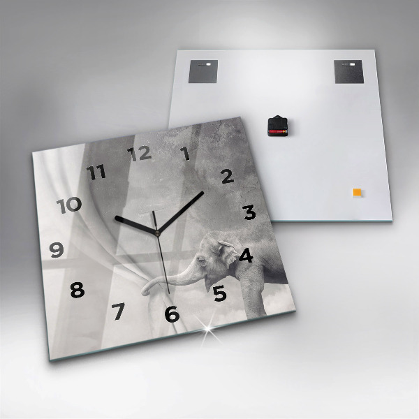 Reloj de pared cuadrado Elefante