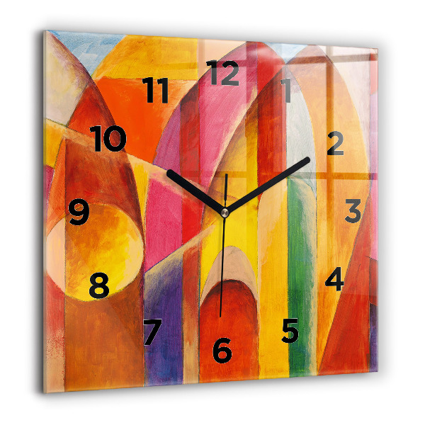 Reloj de pared cuadrado Arte Decoración Abstracción