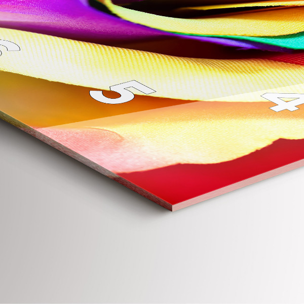 Reloj de pared cuadrado Rosa arco iris