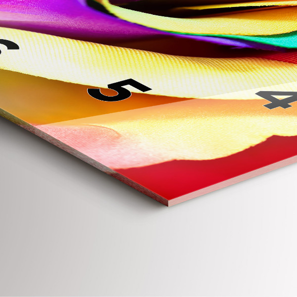 Reloj de pared cuadrado Rosa arco iris