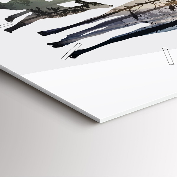 Reloj cuadrado Familia de ciervos