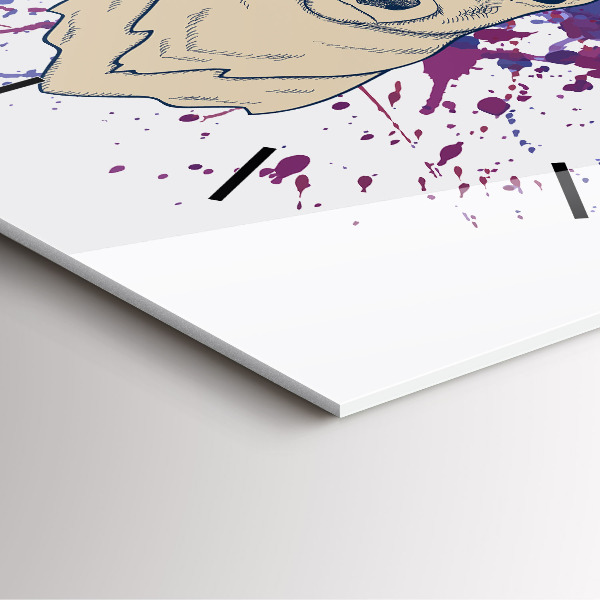 Reloj de pared cuadrado Ilustración vectorial de un ciervo