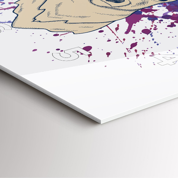 Reloj de pared cuadrado Ilustración vectorial de un ciervo